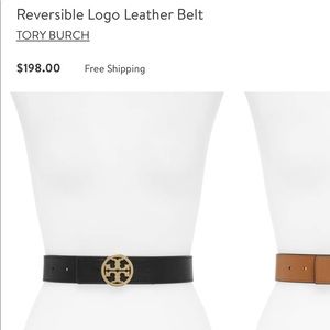 Tory Burch reversible logo belt